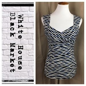 White House Black Market striped shell Small
